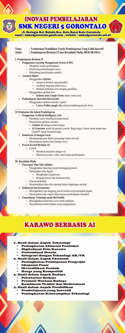 Pembelajaran Berbasis IT dan Berakhlak Mulia (BER-IRAMA)